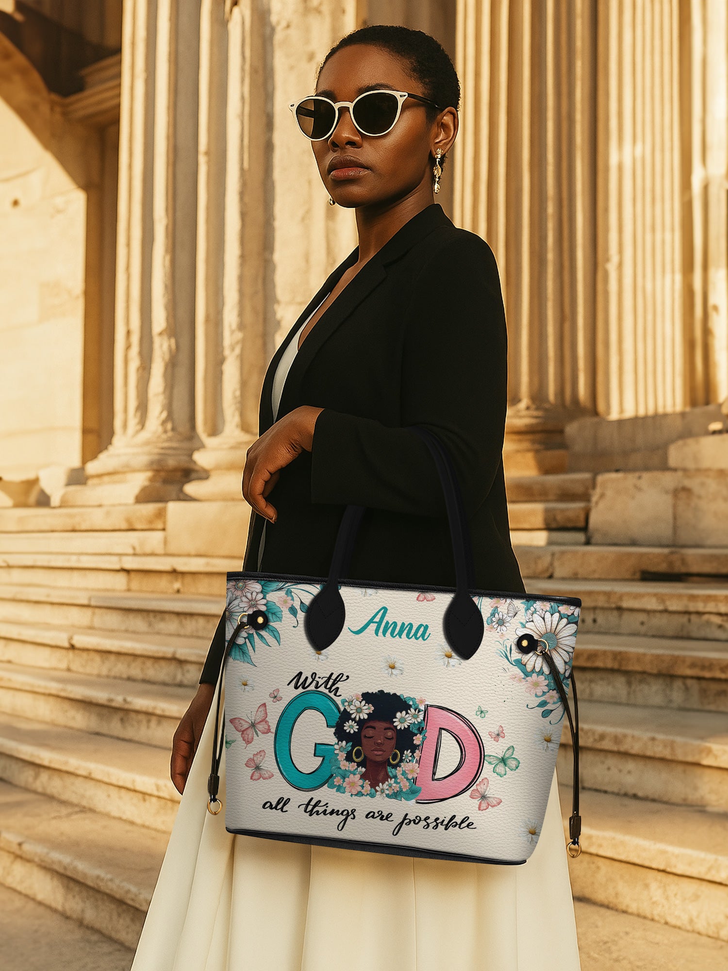 Flower Crown Serenity Classic Shopper Tote