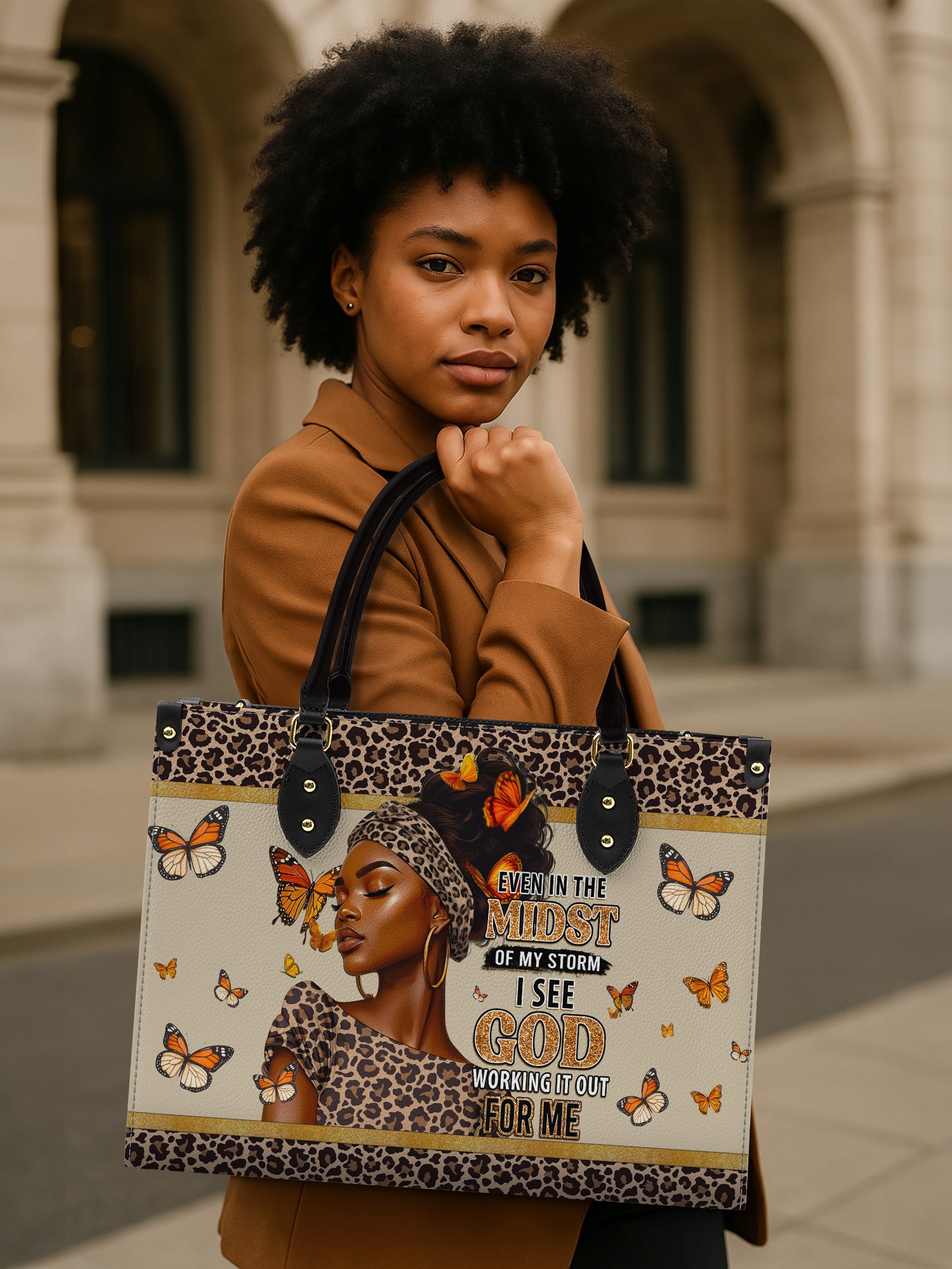 Butterfly Beauty Premium Leather Handbag