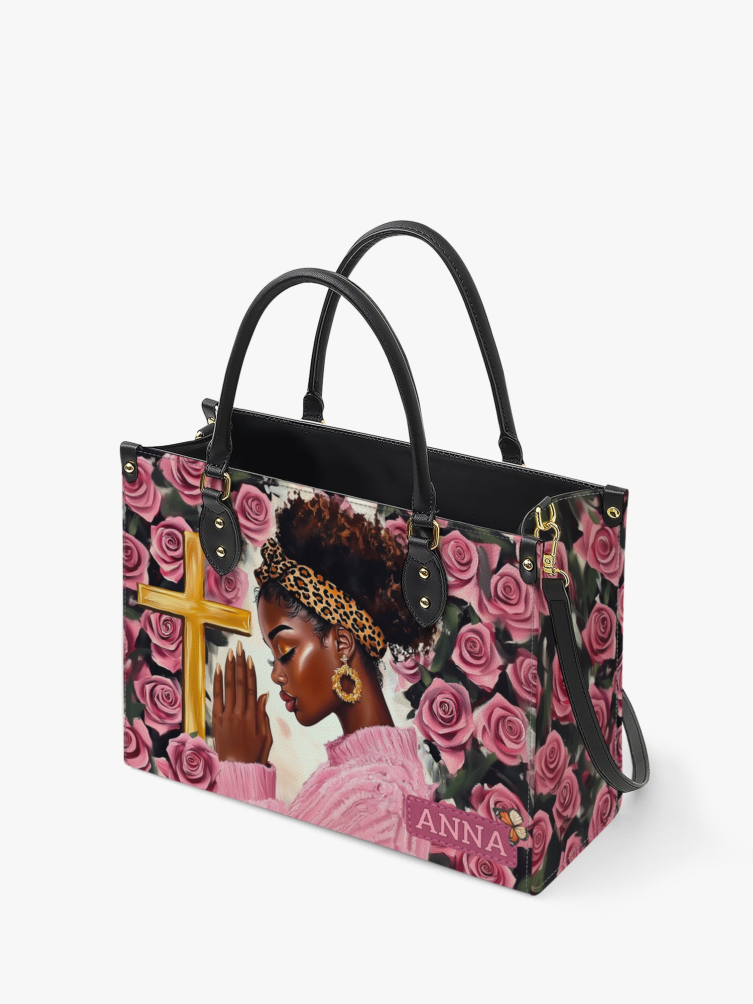 Prayerful Grace Premium Leather Handbag