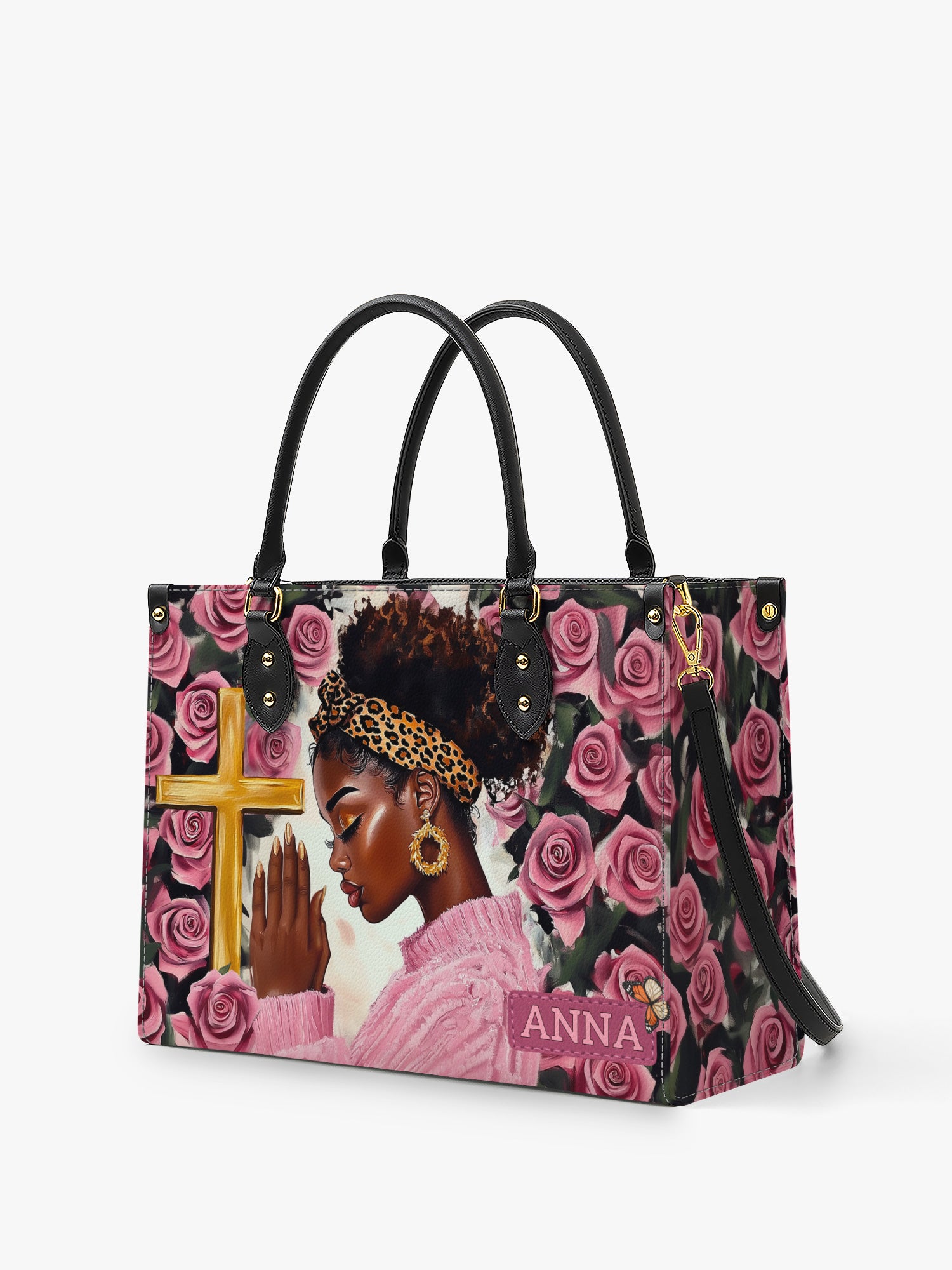 Prayerful Grace Premium Leather Handbag