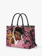 Prayerful Grace Premium Leather Handbag