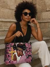 Prayerful Grace Premium Leather Handbag