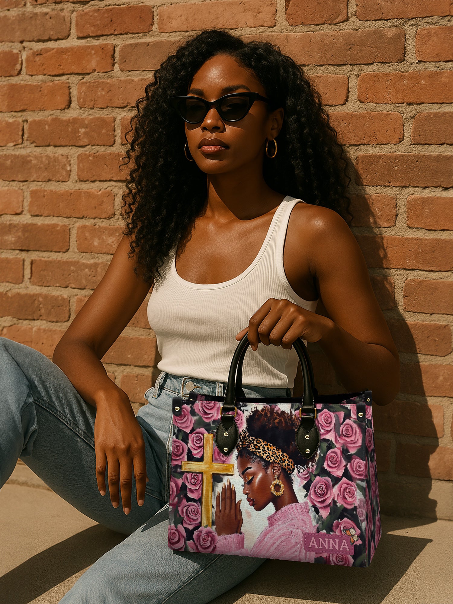 Prayerful Grace Premium Leather Handbag