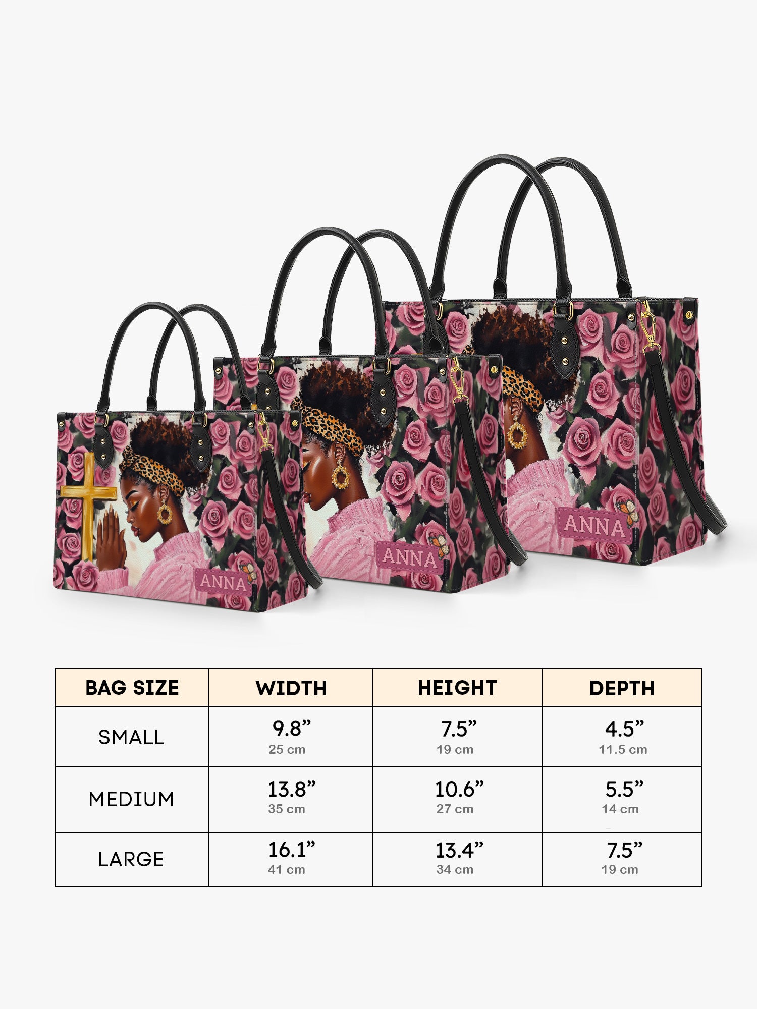 Prayerful Grace Premium Leather Handbag