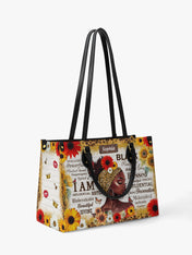 Black Beauty Blossom Premium Leather Handbag