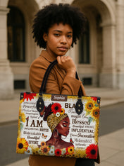 Black Beauty Blossom Premium Leather Handbag