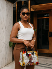 Black Beauty Blossom Premium Leather Handbag