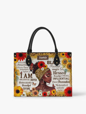 Black Beauty Blossom Premium Leather Handbag