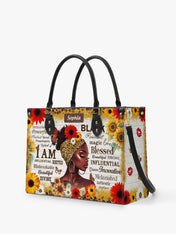 Black Beauty Blossom Premium Leather Handbag