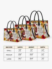 Black Beauty Blossom Premium Leather Handbag