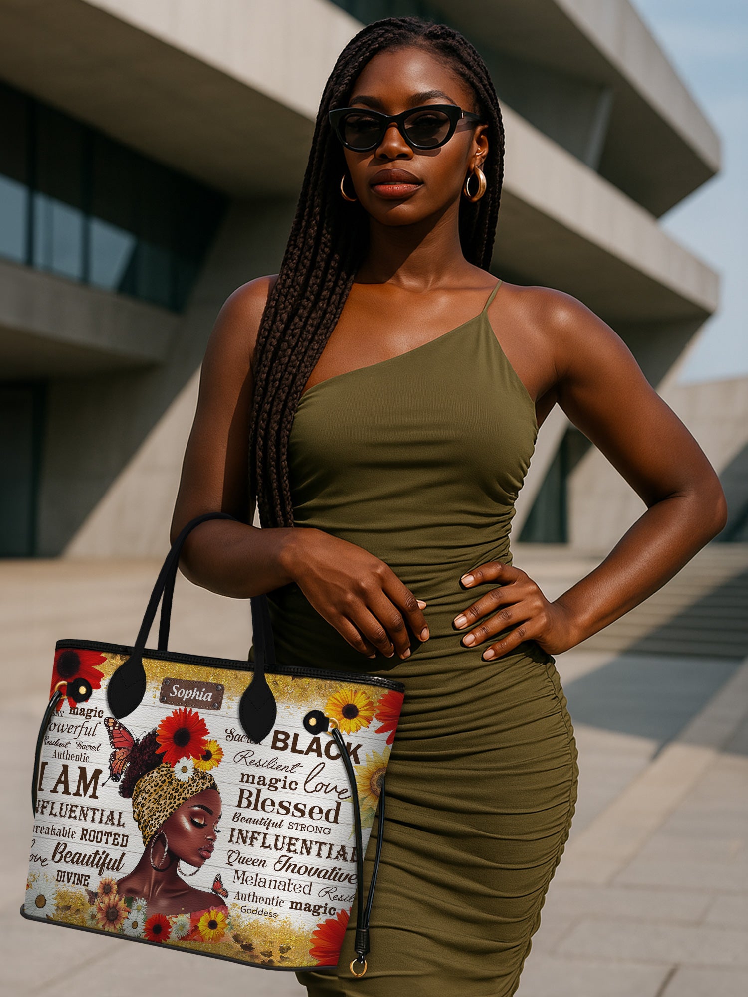 Black Beauty Blossom Classic Shopper Tote