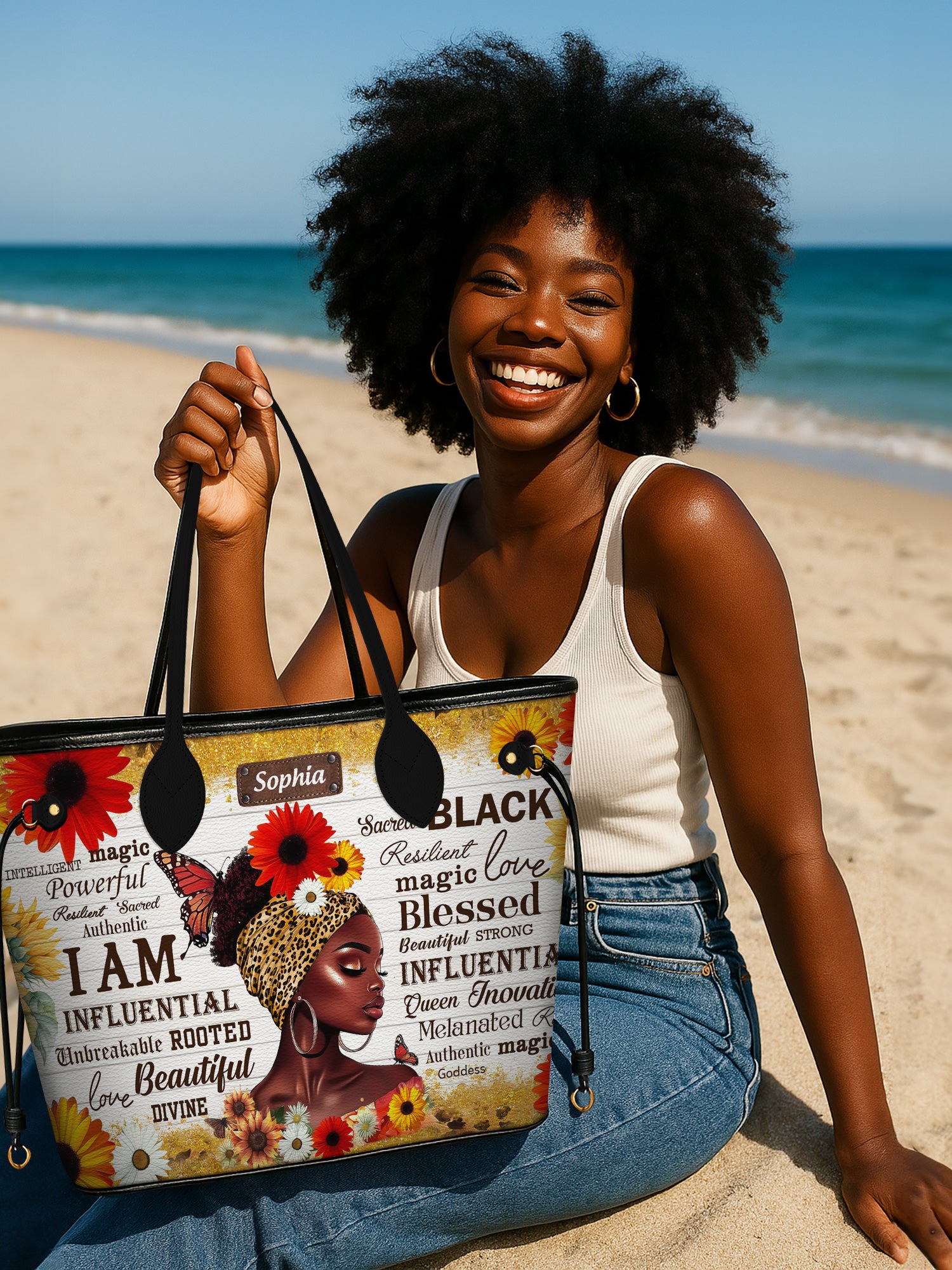 Black Beauty Blossom Classic Shopper Tote