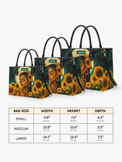 Sunflower Moonlight Premium Leather Handbag