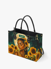 Sunflower Moonlight Premium Leather Handbag