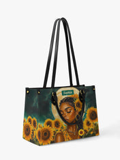 Sunflower Moonlight Premium Leather Handbag