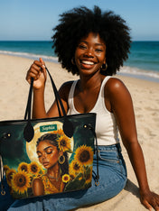 Sunflower Moonlight Classic Shopper Tote