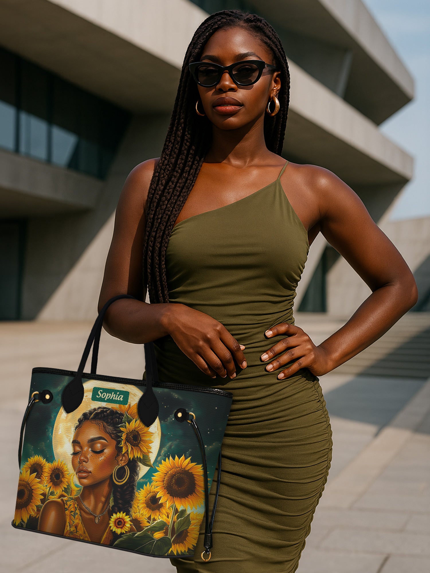 Sunflower Moonlight Classic Shopper Tote