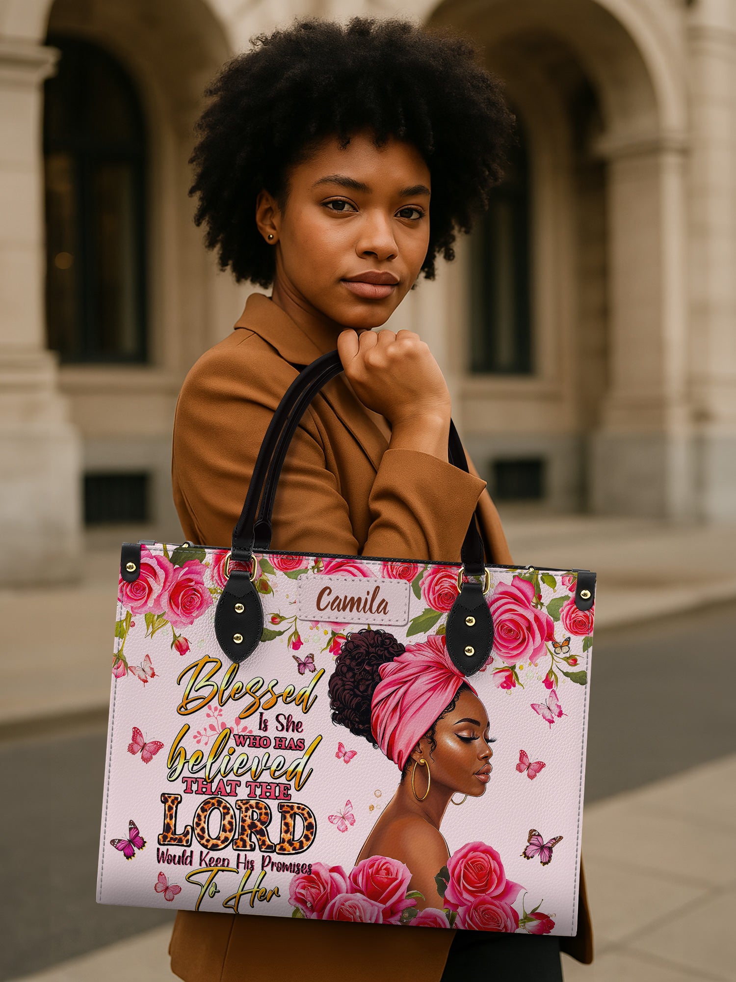 Blessed Believer Premium Leather Handbag