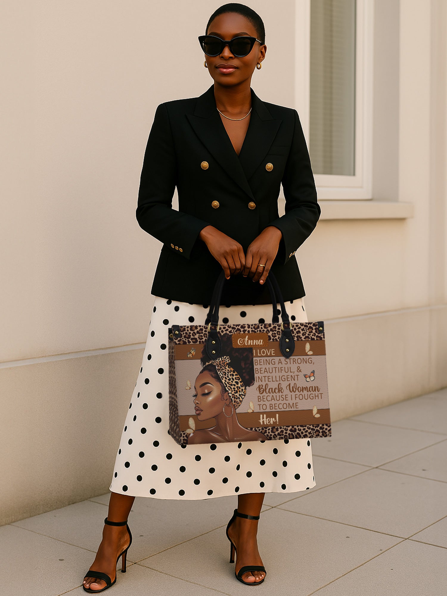 Strong Black Woman Premium Leather Handbag