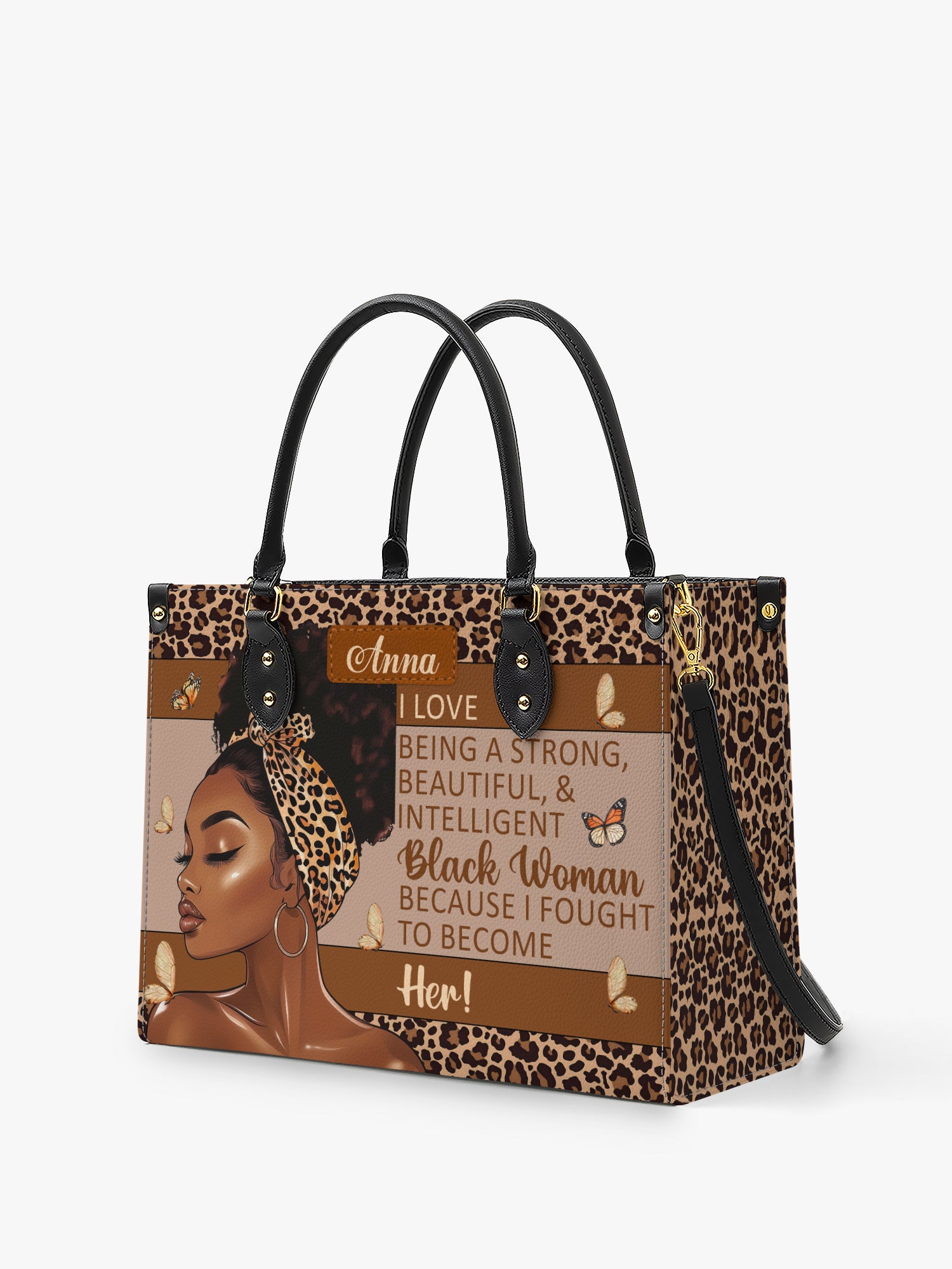 Strong Black Woman Premium Leather Handbag