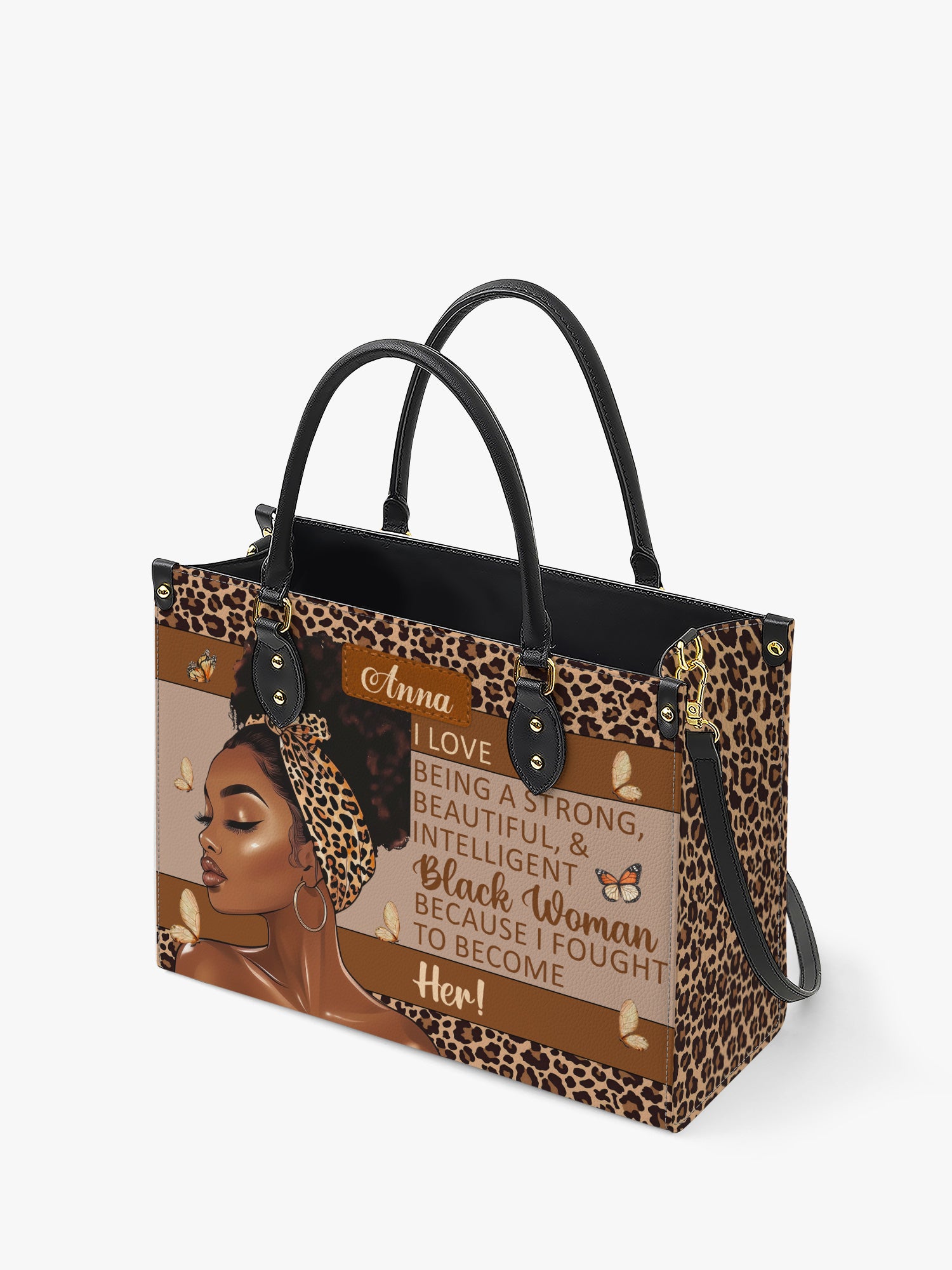 Strong Black Woman Premium Leather Handbag