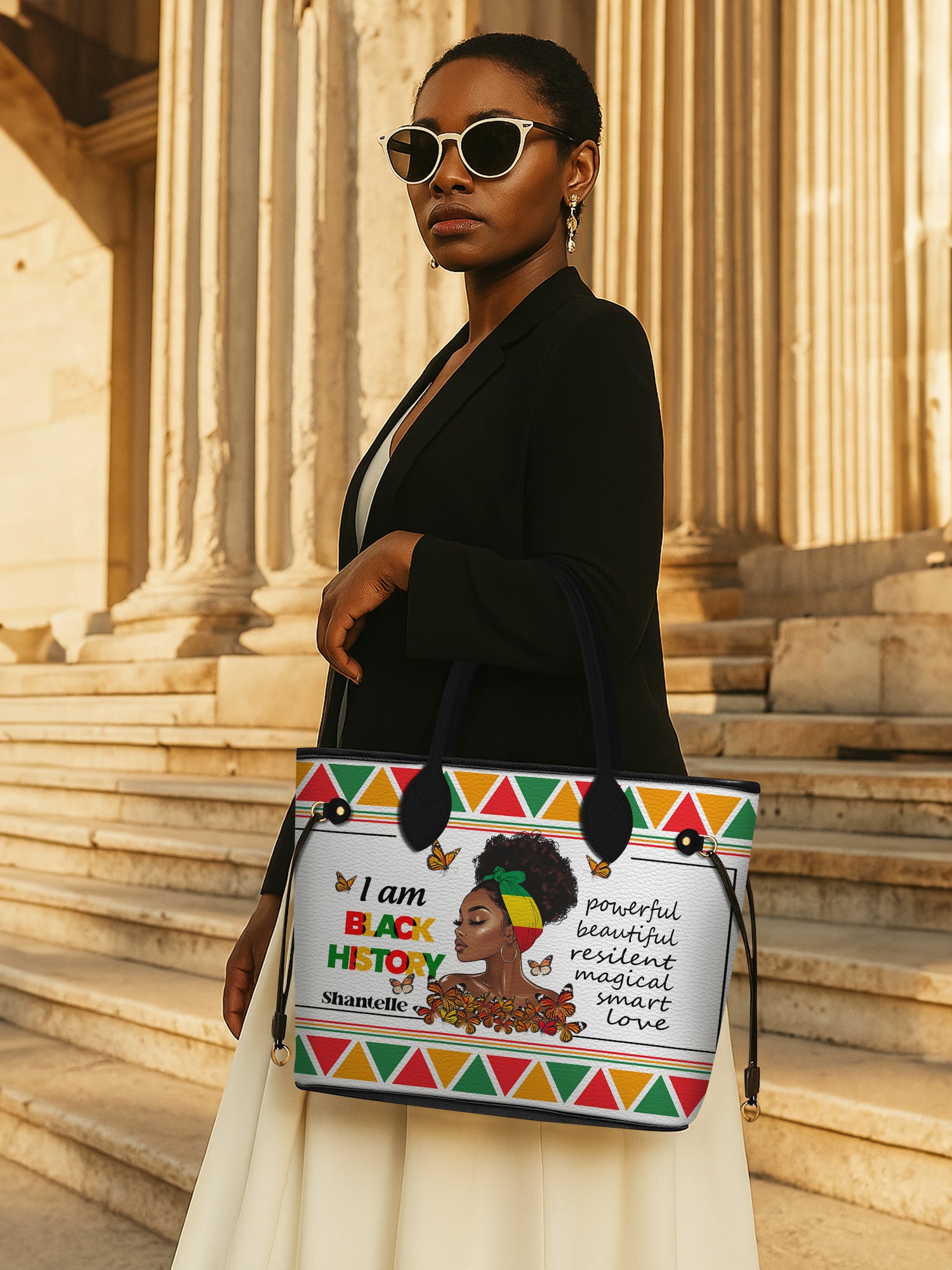 Black History Power Classic Shopper Tote