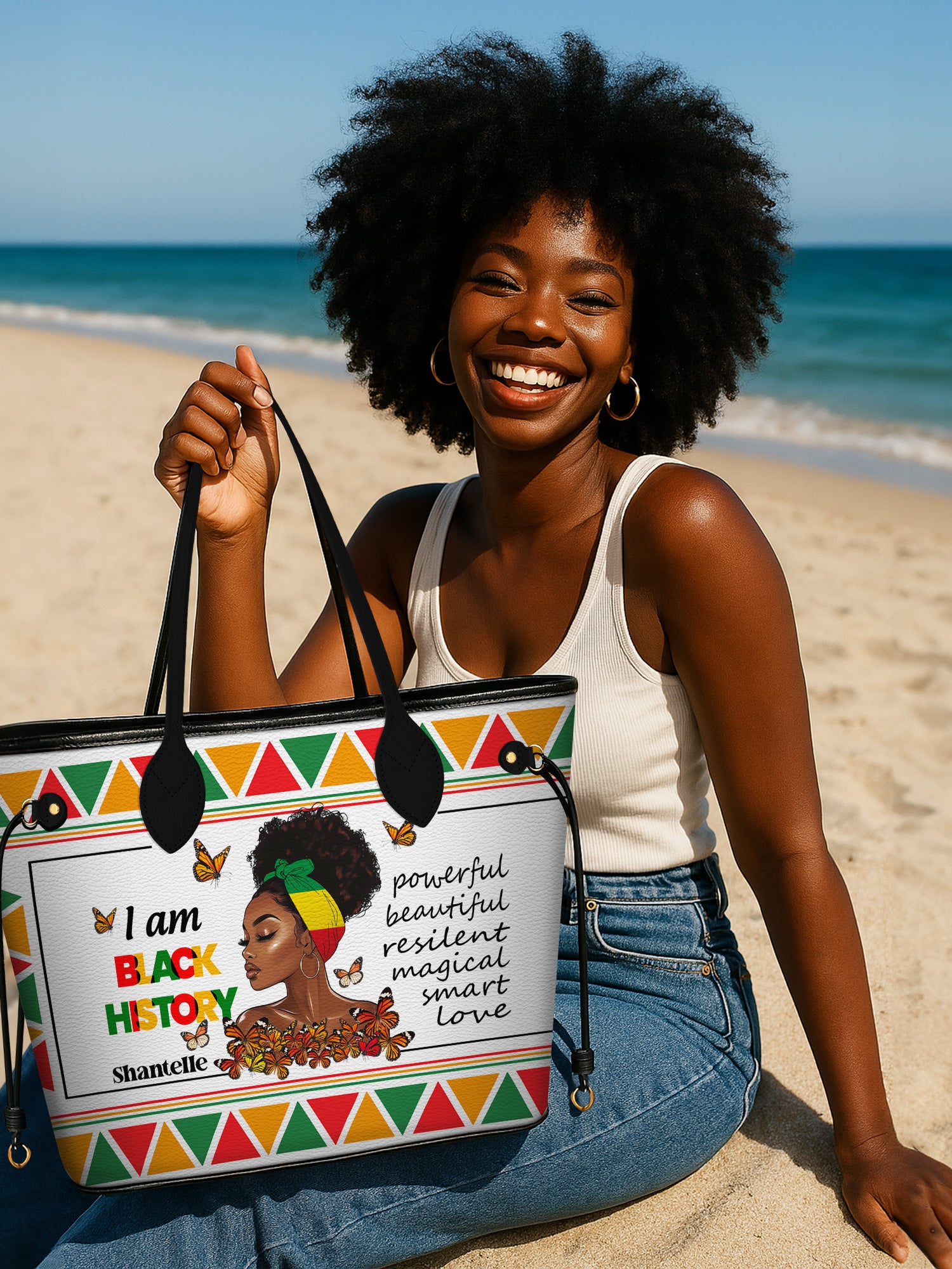 Black History Power Classic Shopper Tote