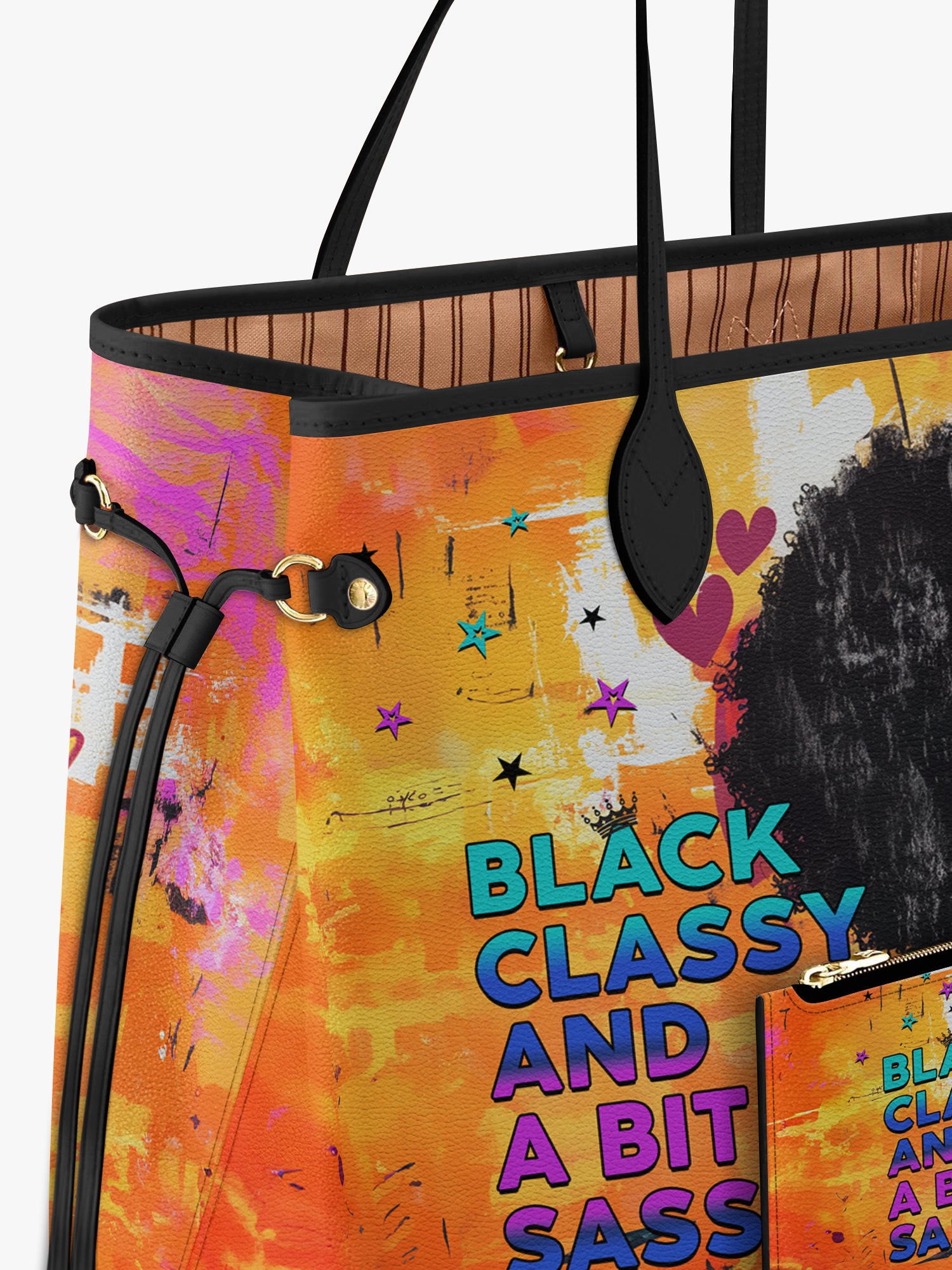 Black Classy Classic Shopper Tote