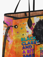 Black Classy Classic Shopper Tote