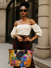 Black Classy Classic Shopper Tote