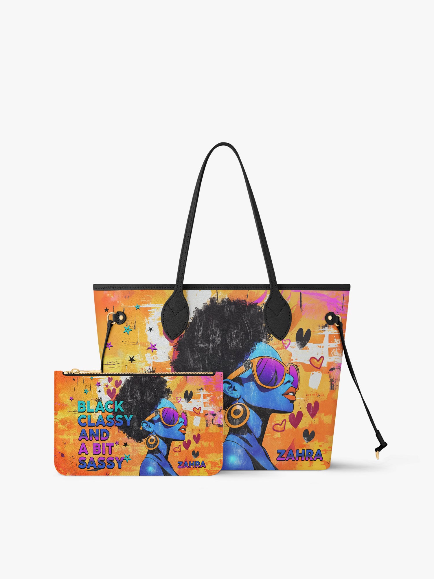 Black Classy Classic Shopper Tote