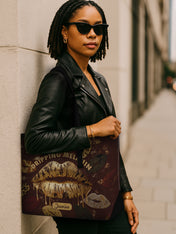 Dripping Melanin Sleek Leather Tote