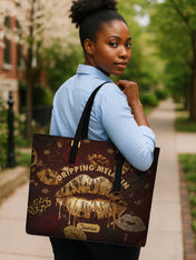 Dripping Melanin Sleek Leather Tote