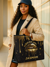 Black Girl Magic Sleek Leather Tote