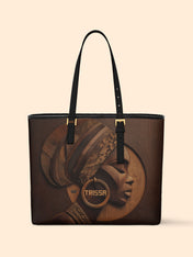 Afrique Oak Sleek Leather Tote