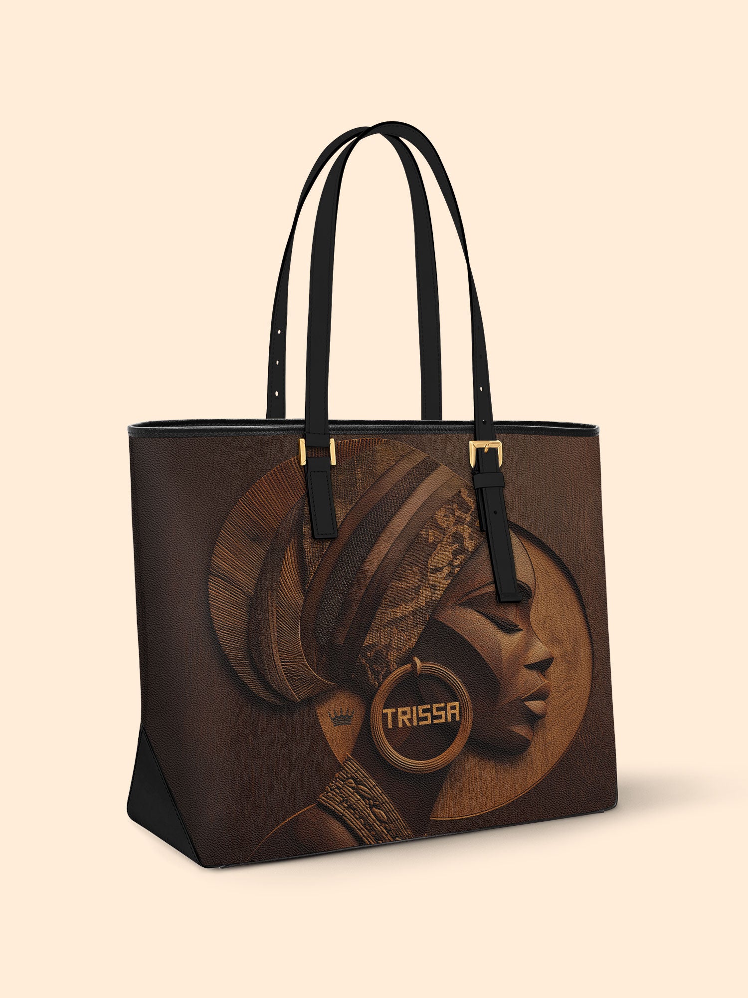 Afrique Oak Sleek Leather Tote