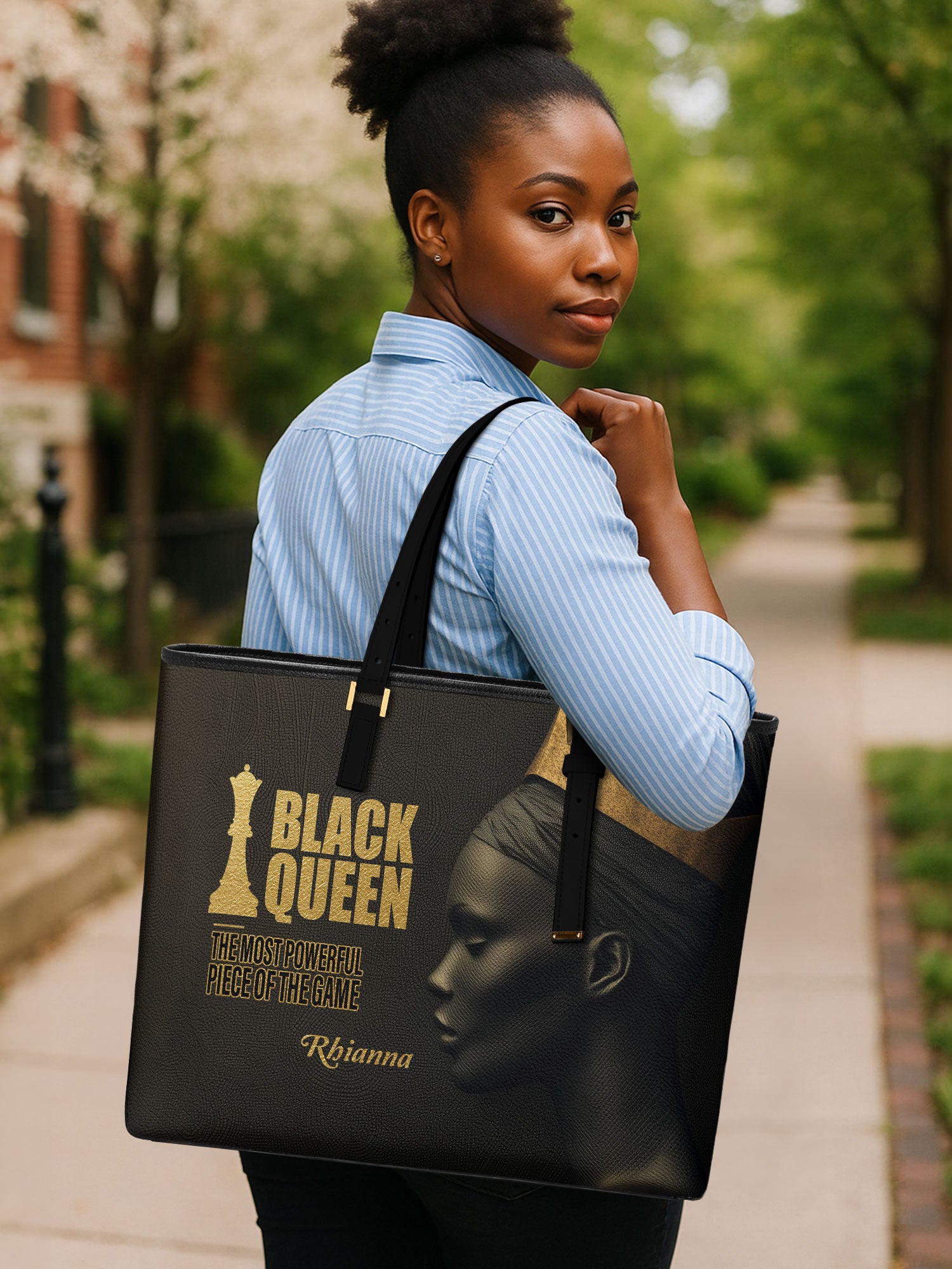 Royal Strategy Sleek Leather Tote