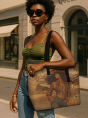 Ebony Rider Sleek Leather Tote