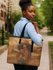 Ebony Rider Sleek Leather Tote