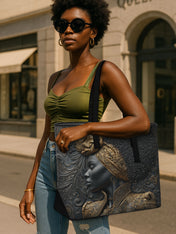 Crowned Legacy Sleek Leather Tote QR0XD047