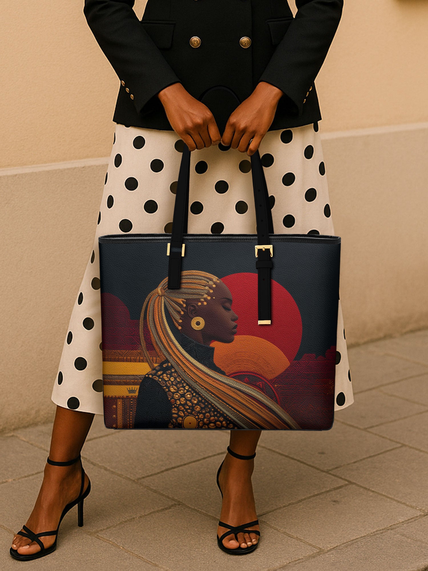 Sunthreaded Sleek Leather Tote QR0XD083