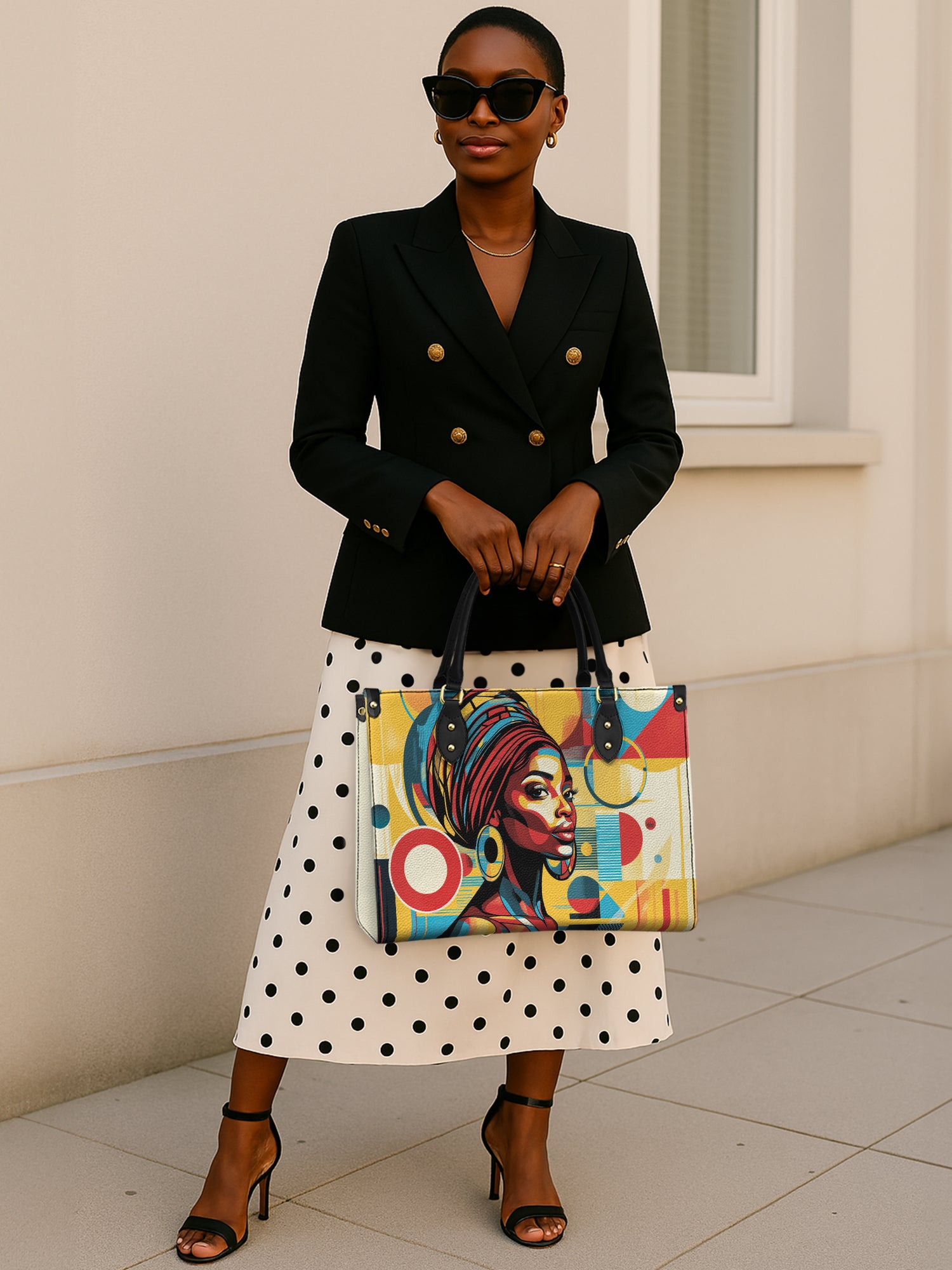 Afrobeat Pulse Premium Leather Handbag QR0XD145