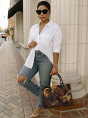 Celestial Rhythm Premium Leather Handbag QR0XD147