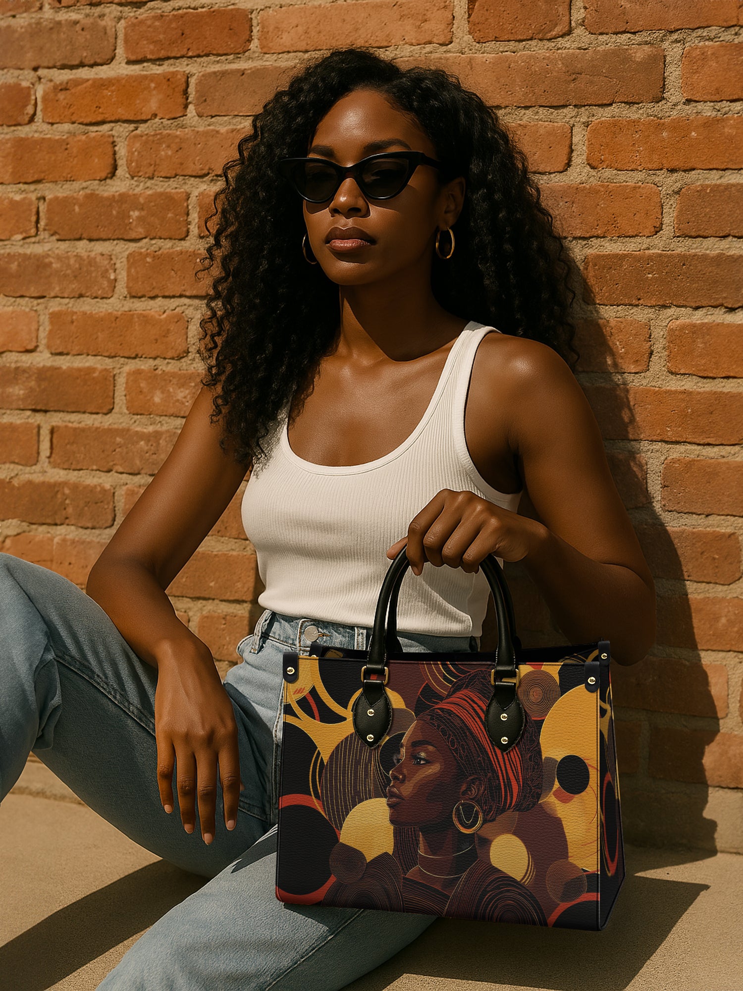 Ebony Beauty Premium Leather Handbag QR0XD142