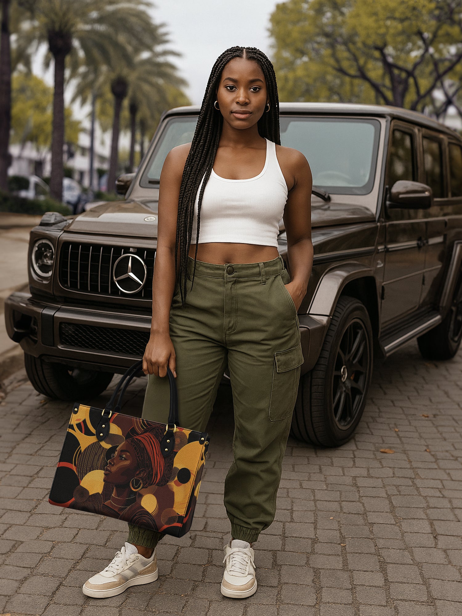 Ebony Beauty Premium Leather Handbag QR0XD142