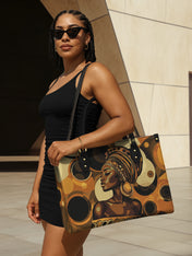 Golden Orbit Premium Leather Handbag QR0XD146