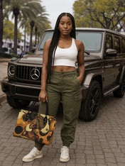 Golden Orbit Premium Leather Handbag QR0XD146