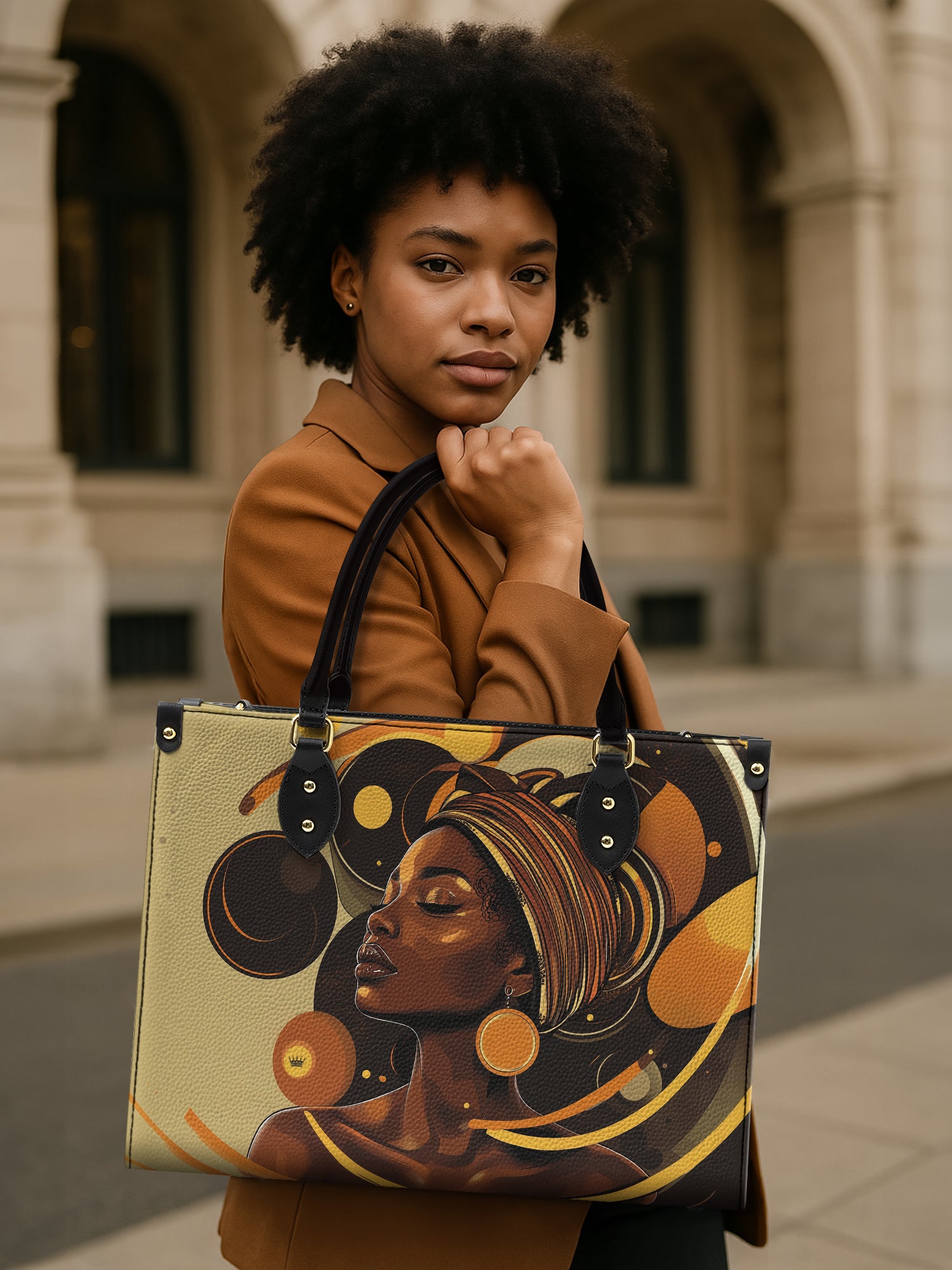 Solar Empress Premium Leather Handbag QR0XD144