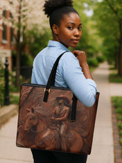 Dust & Glory Sleek Leather Tote QR0TD077