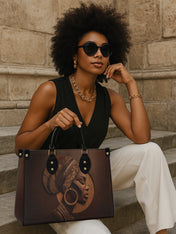 Afrique Oak Premium Leather Handbag QR0XD128